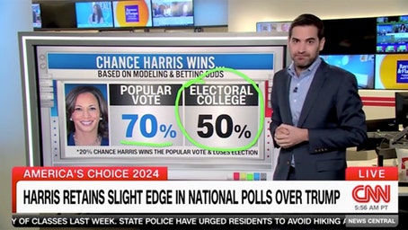 CNN data reporter sounds alarm on 'danger zone' swing state poll numbers for Kamala Harris