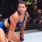 UFC fighter Ailin Perez performs salacious celebration after making opponent tap out