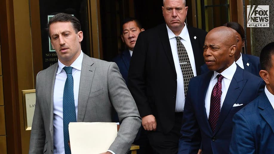 New York City Mayor Eric Adams and attorney Alex Spiro depart federal court