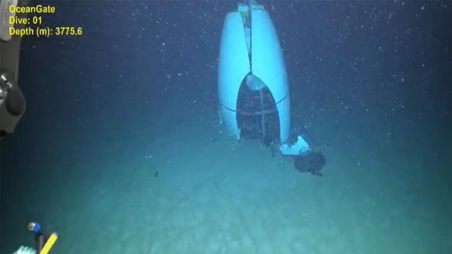 Eerie video shows Titan submersible tail cone on ocean floor