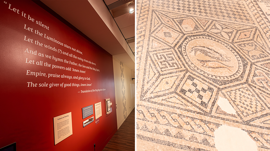 Rare mosaic revealing earliest 'physical evidence' of Christianity now on display at Museum of the Bible thumbnail