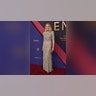 Catherine O'Hara in a beaded semi-sheer dress on the 2024 Emmy Awards red carpet.