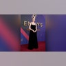 Elizabeth Debicki, nominated for her role in "The Crown," wore a black gown on the 2024 Emmy Awards red carpet.