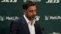 New York Jets quarterback Aaron Rodgers speaks at a news conference after an NFL football game against the Buffalo Bills in East Rutherford, N.J., Monday, Oct. 14, 2024. - Fox News