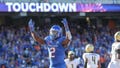 Running back Ashton Jeanty #2 of the Boise State Broncos celebrates a touchdown during first half action against the UCF Knights at Albertsons Stadium on September 9, 2023 in Boise, Idaho. - Fox News