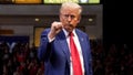 Republican presidential nominee former President Donald Trump gestures at a campaign rally at the Findlay Toyota Arena Sunday, Oct. 13, 2024, in Prescott Valley, Ariz. - Fox News