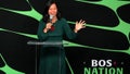 Boston Mayor Michelle Wu speaks at a kickoff celebration for NWSL's Boston franchise at Dick's House of Sport. - Fox News