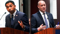 Democratic U.S. Rep. Greg Landsman and Republican challenger Orlando Sonza, Wednesday, Oct. 16, 2024, at the Schiff Family Conference Center at Cintas Center in Cincinnati. - Fox News