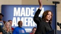 Democratic presidential nominee Vice President Kamala Harris speaks at UAW Local 652 during a campaign event in Lansing, Mich., Friday, Oct. 18, 2024. - Fox News