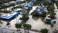 A drone image shows a flooded street due to Hurricane Milton in Siesta Key, Florida, on October 10, 2024. At least four people were confirmed killed as a result of two tornadoes triggered by Hurricane Milton on the east coast of the US state of Florida, local authorities said Thursday. - Fox News