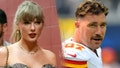 Taylor Swift and Travis Kelce in a split photo. - Fox News