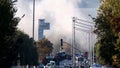 Smoke raises as emergency rescue teams and police officers attend outside Turkish Aerospace Industries Inc. on the outskirts of Ankara, Turkey, Wednesday, Oct. 23, 2024. (IHA via AP) - Fox News