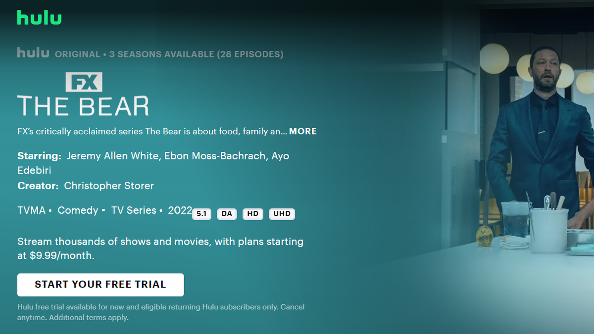 Catch up on all seasons of "The Bear" on Hulu.