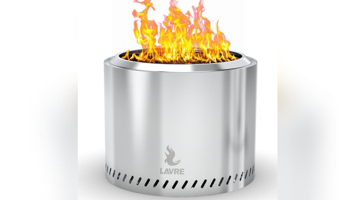 Stay warm with a compact smokeless fire pit. 