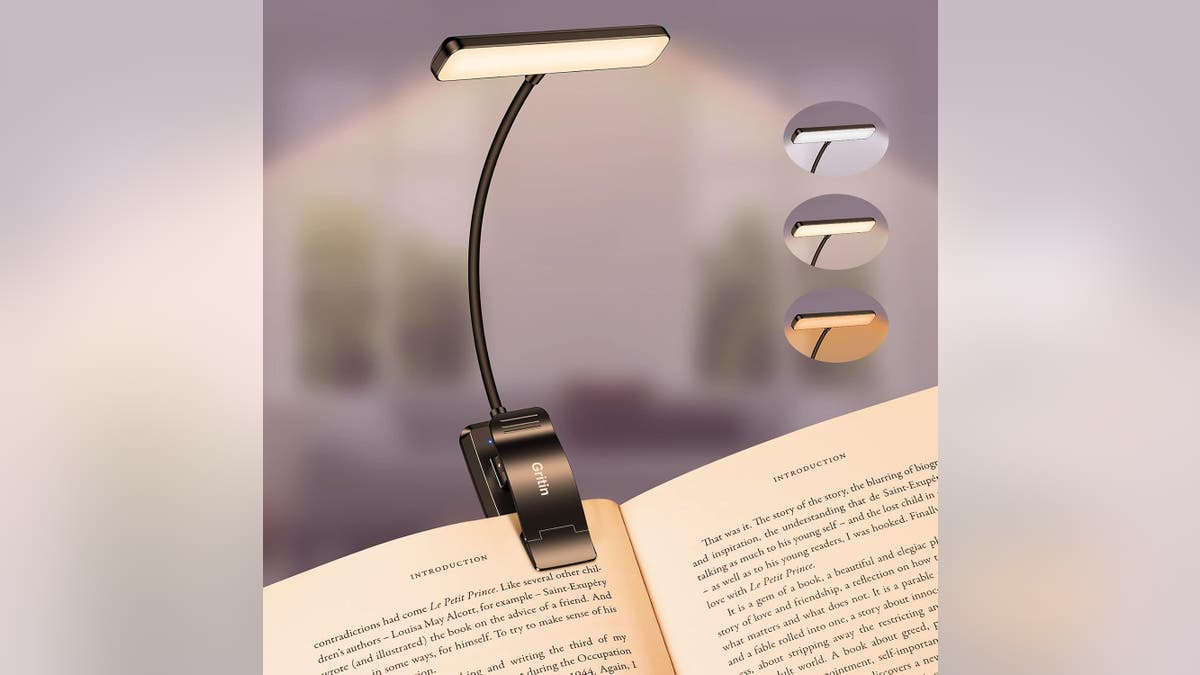 Una luz de lectura proporciona horas extra de lectura. 