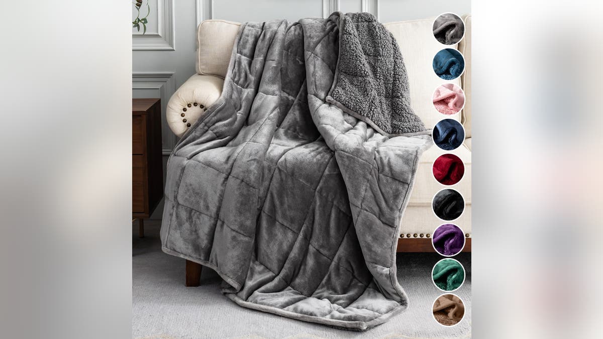 Relax all night with the help of a weighted blanket.?
