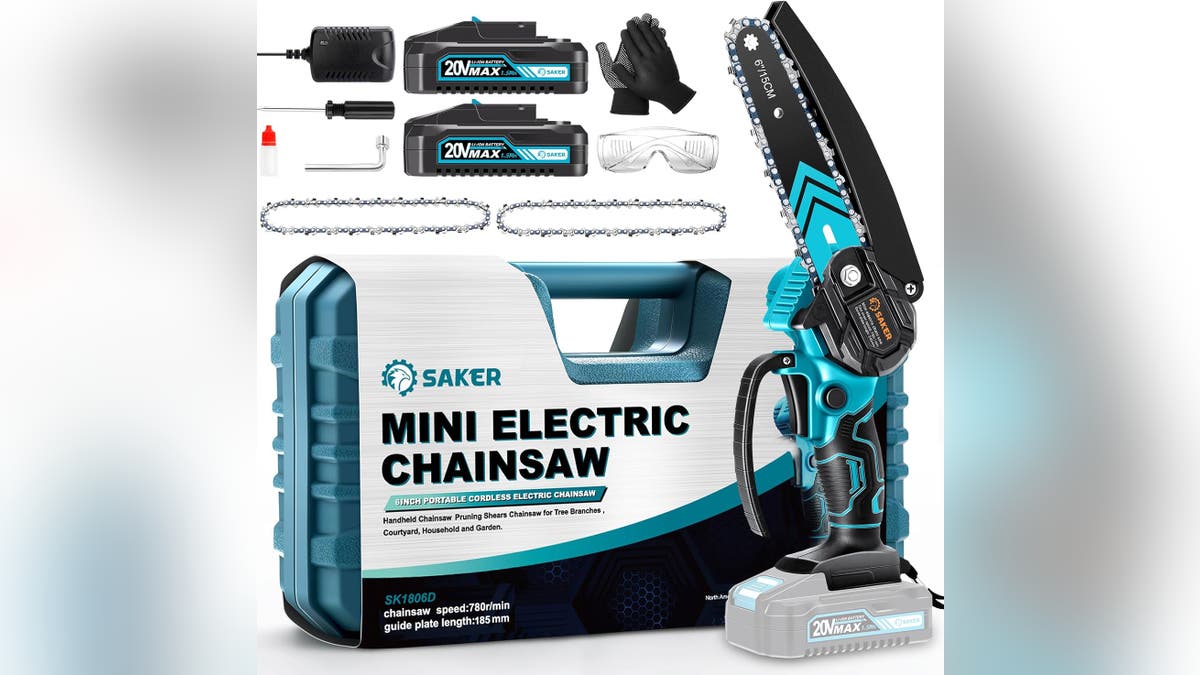 This mini chainsaw is easy to use and maintain. 