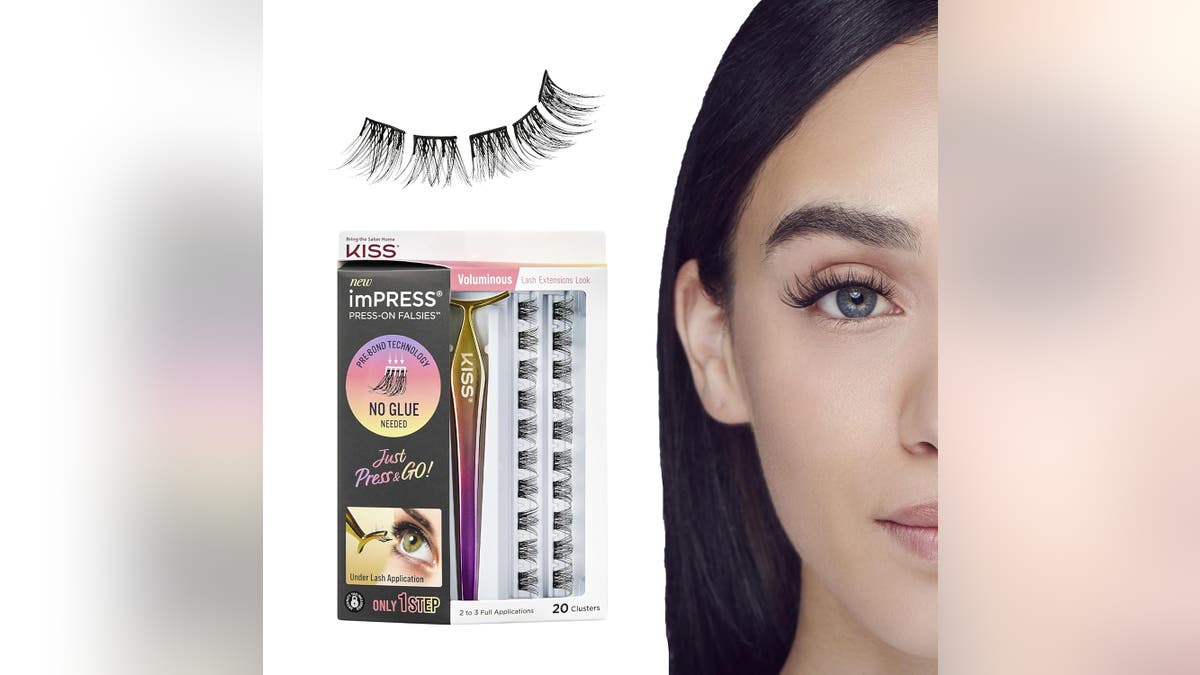 Get long eyelashes without having to apply glue.?