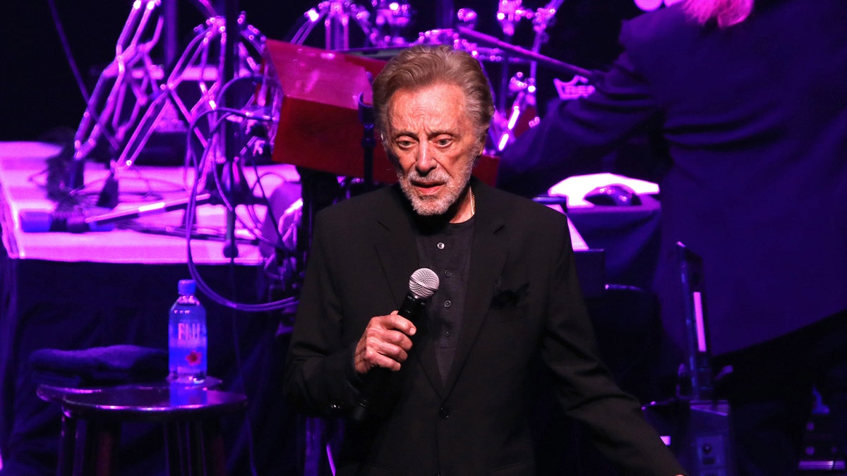 Frankie Valli sings connected  stage