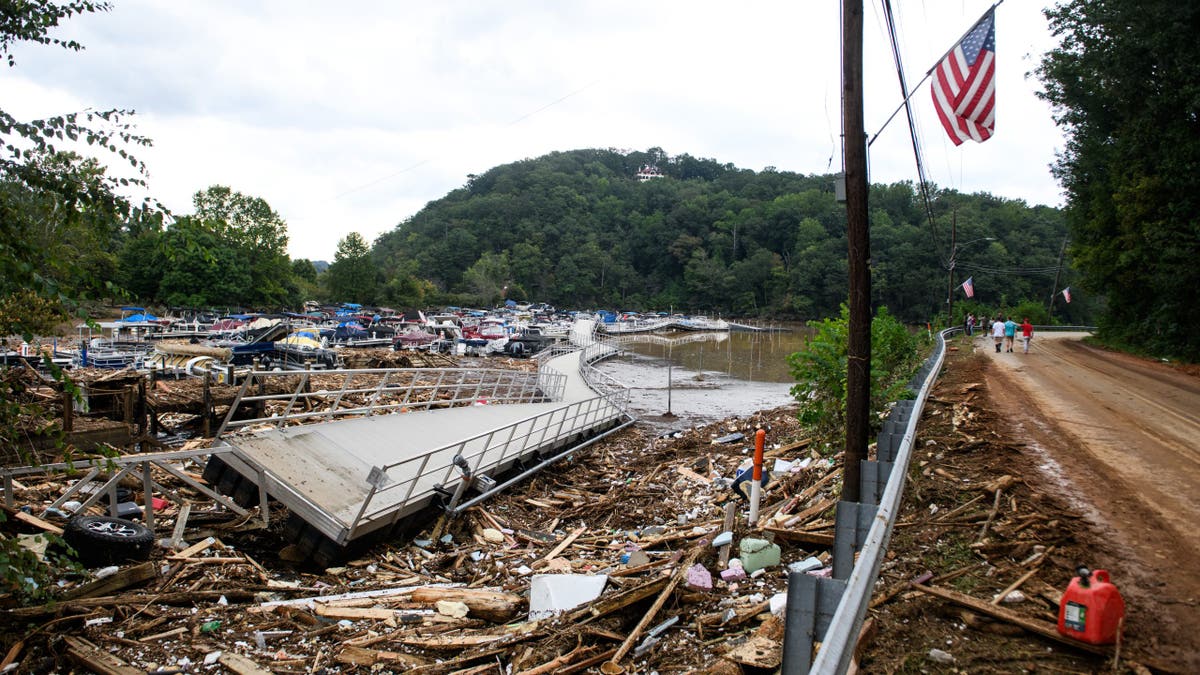 Debris from NC Helene