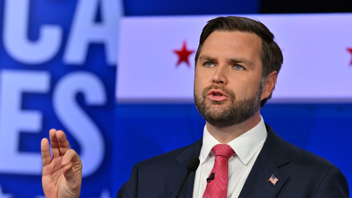 JD Vance on the debate stage