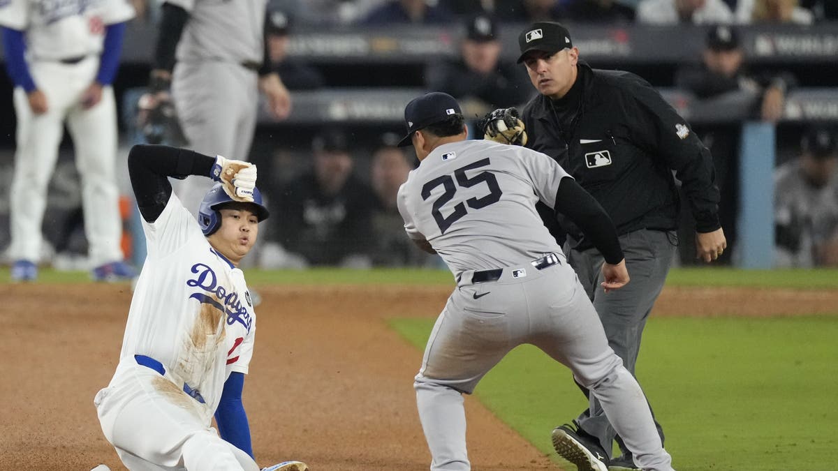 Shohei Ohtani slides