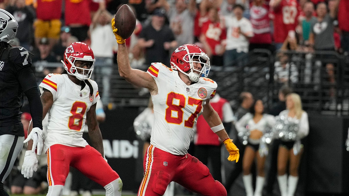 Travis Kelce is celebrating