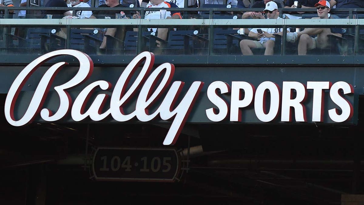 A Bally Sports sign