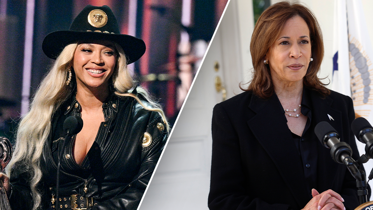 Beyonce and Kamala Harris successful photograph split