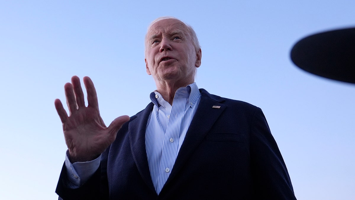 Biden speaks to reporters