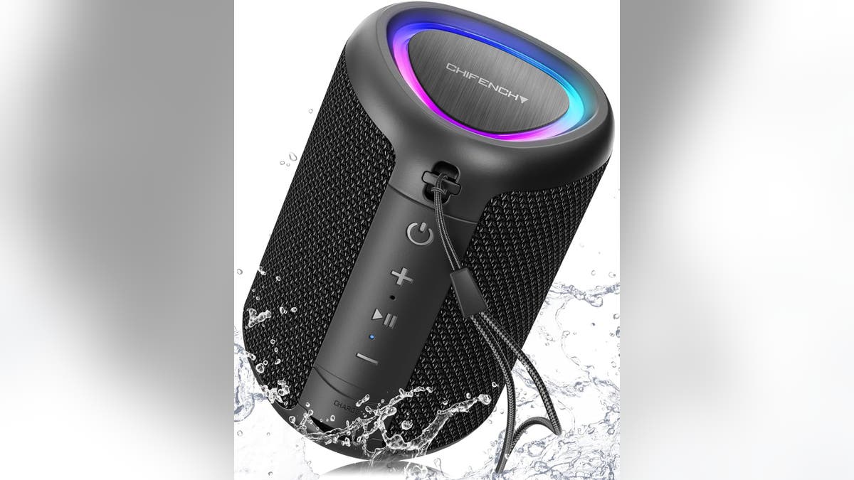 You get a lightshow with this portable speaker.