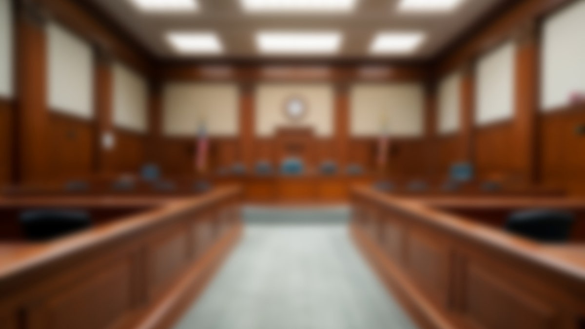 Blurred photo in court