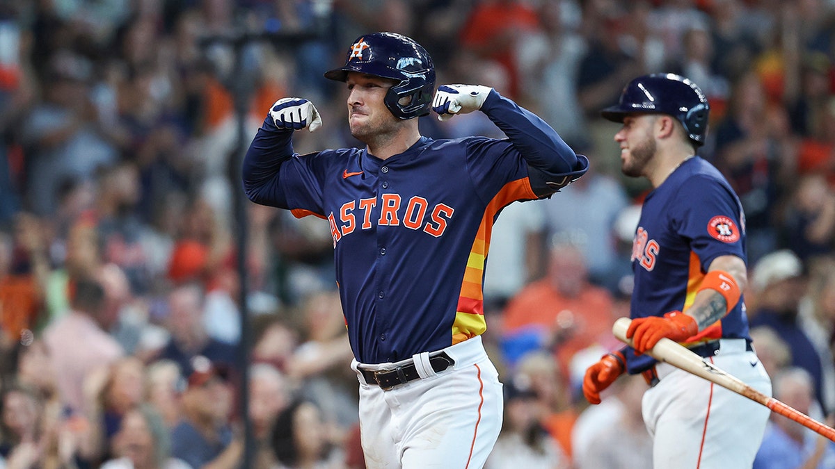 Alex Bregman flexes