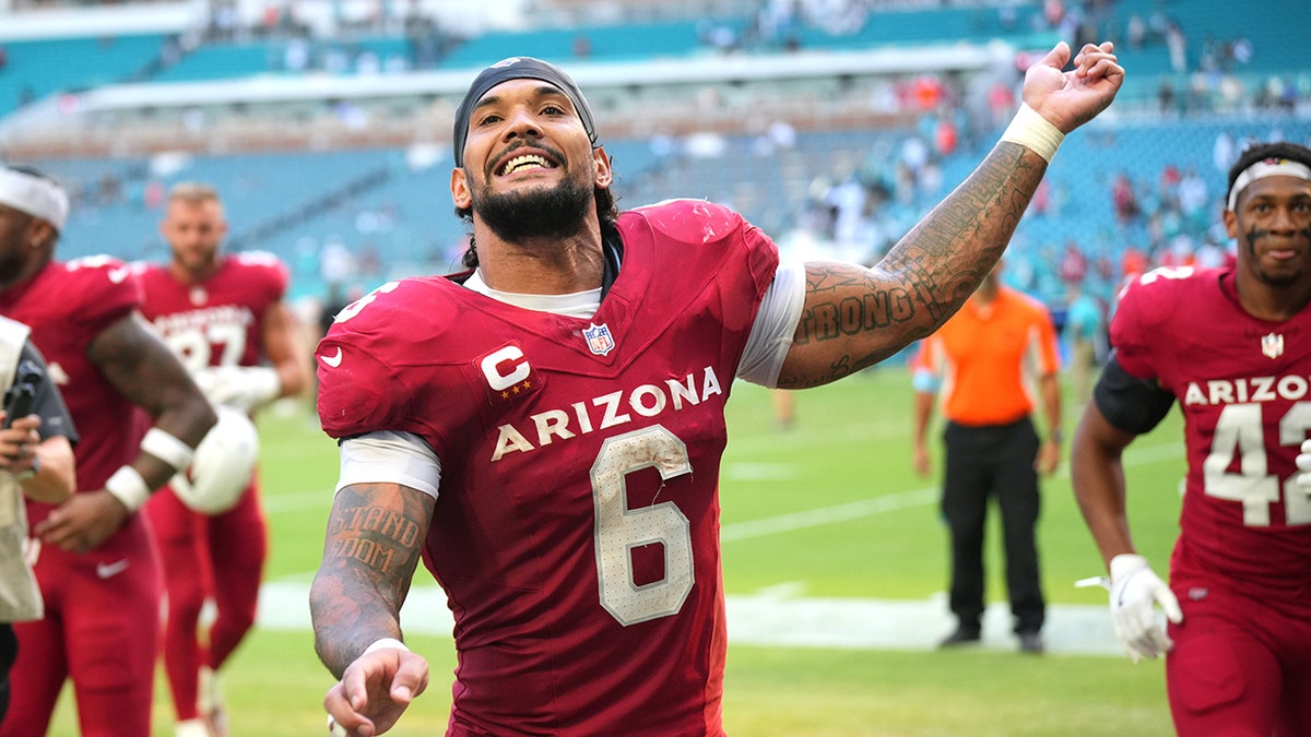 James Conner celebrates win