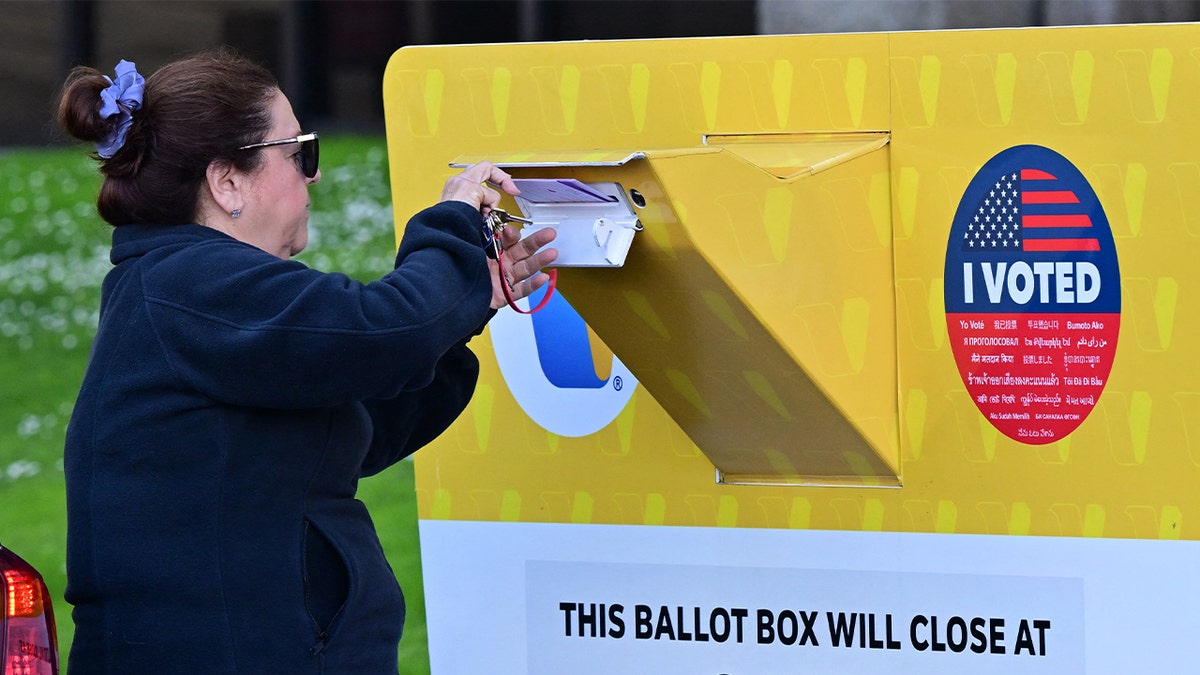 A pistillate   ballot into driblet  box