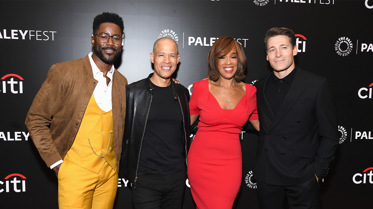 Nate Burleson, Executive Producer Shawna Thomas, Vladimir Duthiers, Gayle King, Lisa Ling and Tony Dokoupi be "CBS Mornings" during PaleyFest 2024 astatine The Paley Museum connected October 22, 2024 successful New York City.