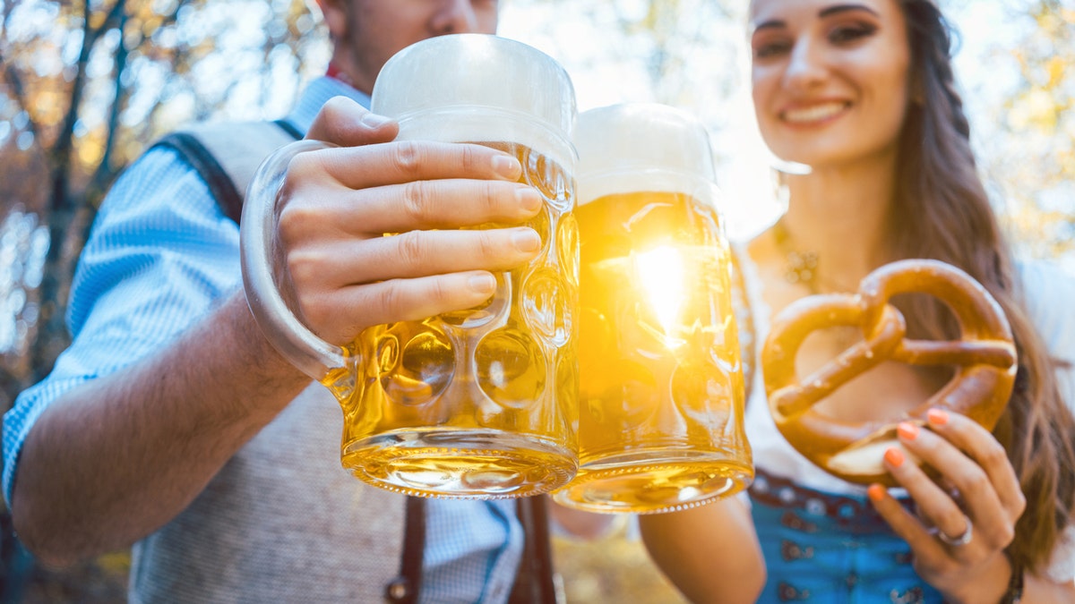 Couple at an Oktoberfest event