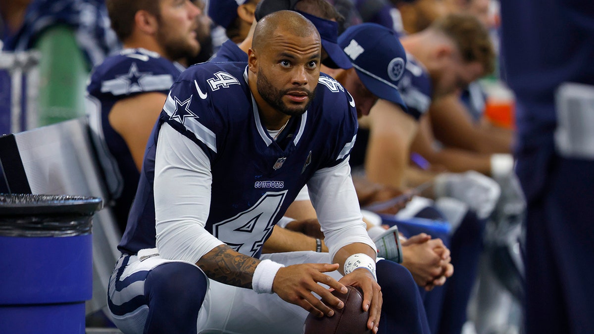 Dak Prescott on the sidelines