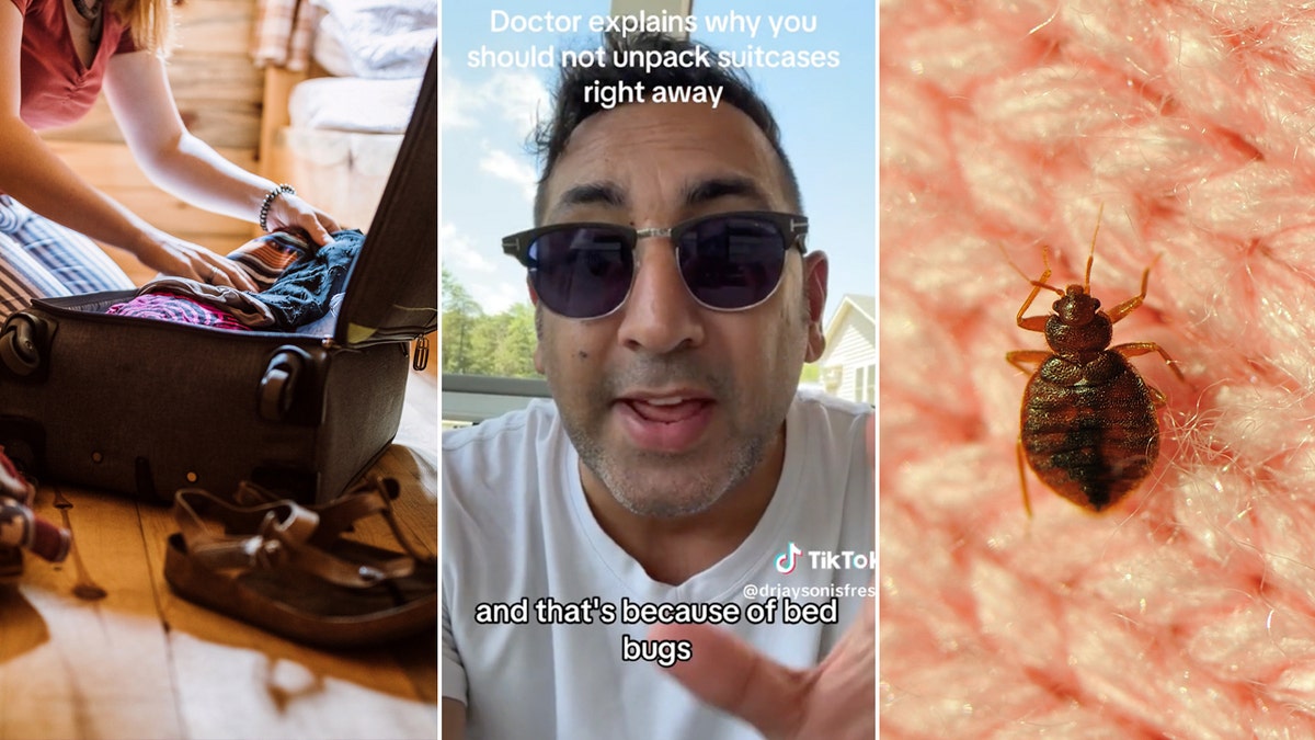 Doctor on TikTok warns about bed bugs in luggage