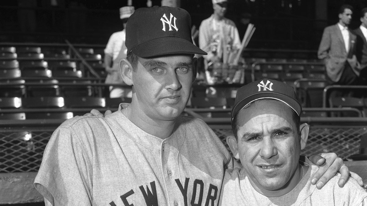 Don Larsen and Yogi Berra airs  for picture