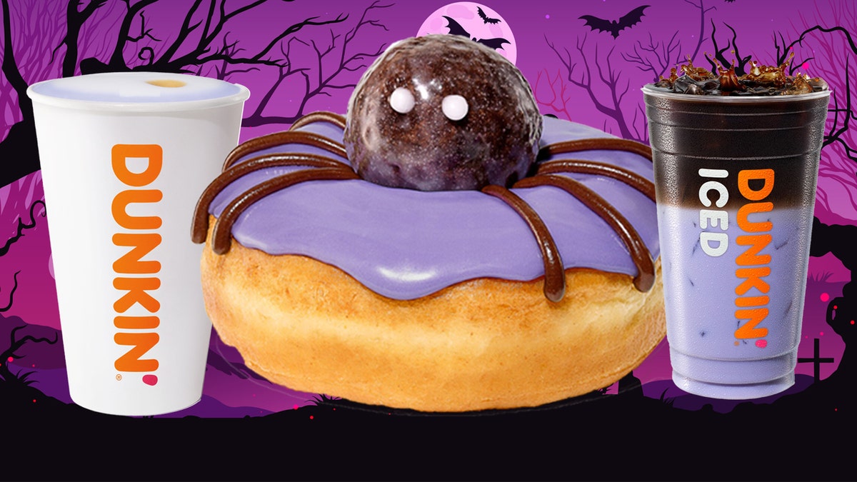 Las ofertas de Halloween incluyen los nuevos macchiatos de Dunkin' y un donut especial con forma de araña.