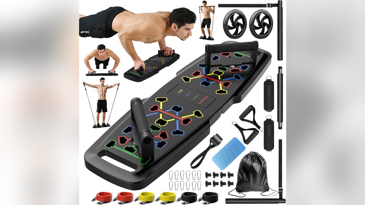 This exercise board has everything for a full-body workout.