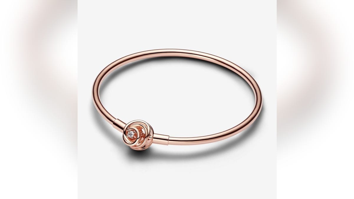 Add some rose gold bangles to any outfit. 