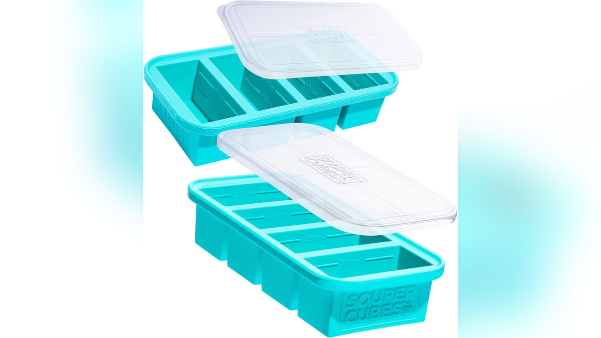 Store leftover soup in these silicone freezer pans with lids.