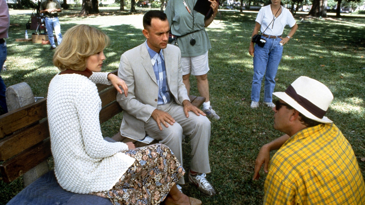 El reparto de Forrest Gump en el plató