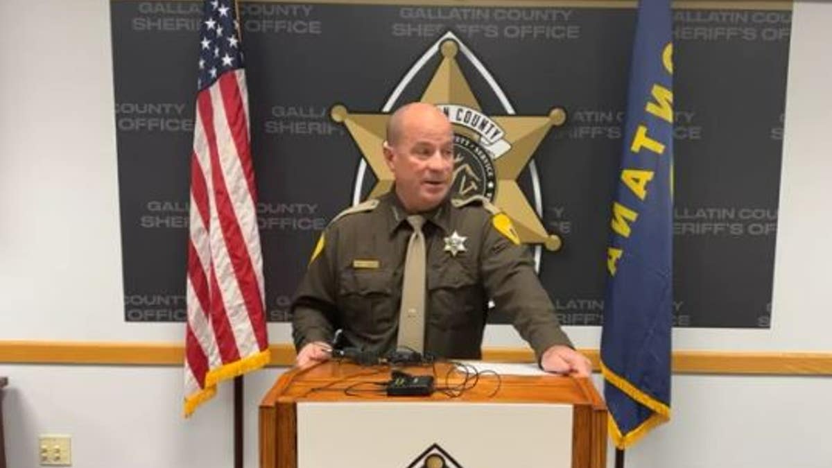 Gallatin County Sheriff Dan Springer speaking at podium