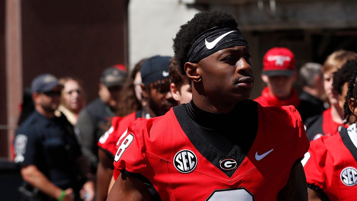 Colbie Young arrives before a football game in Georgia