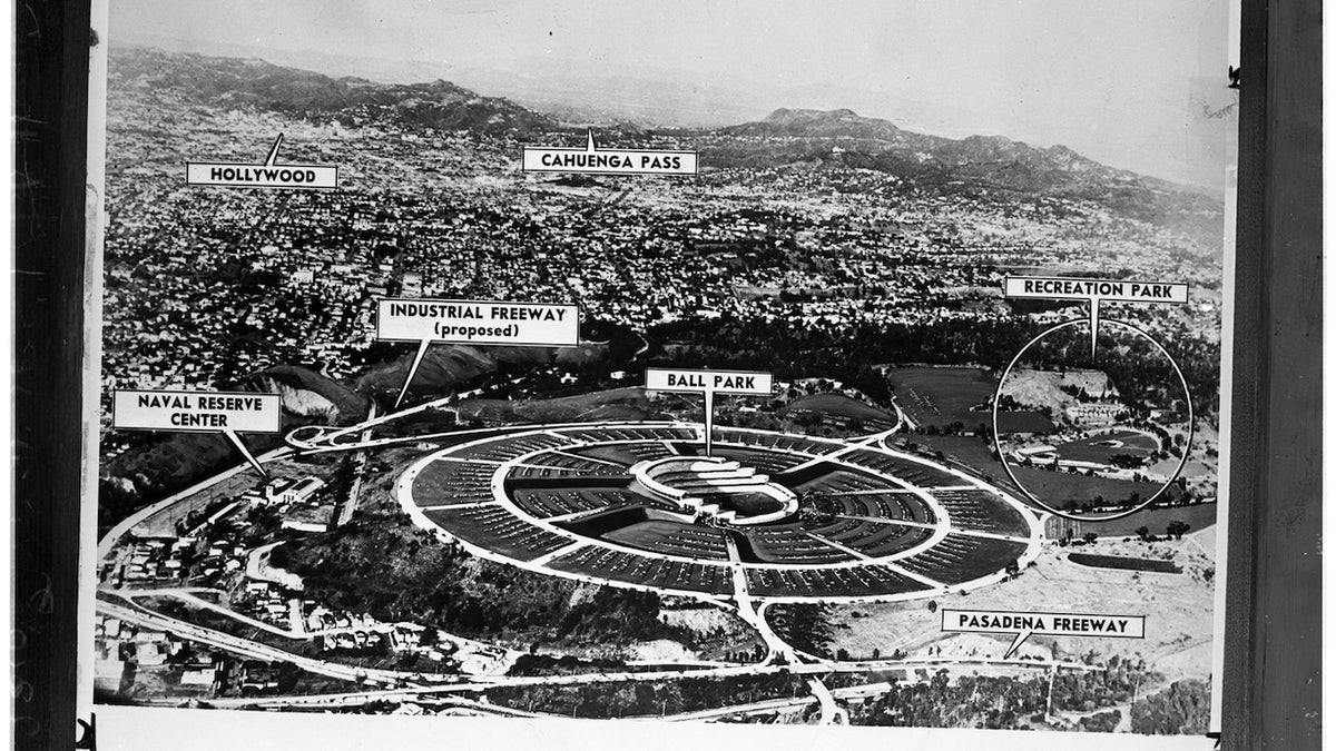 Imagen compuesta del estadio de los Dodgers 