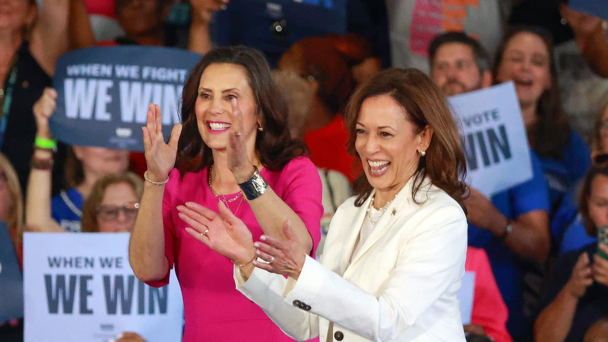 Gretchen Whitmer and Kamala Harris campaign rally