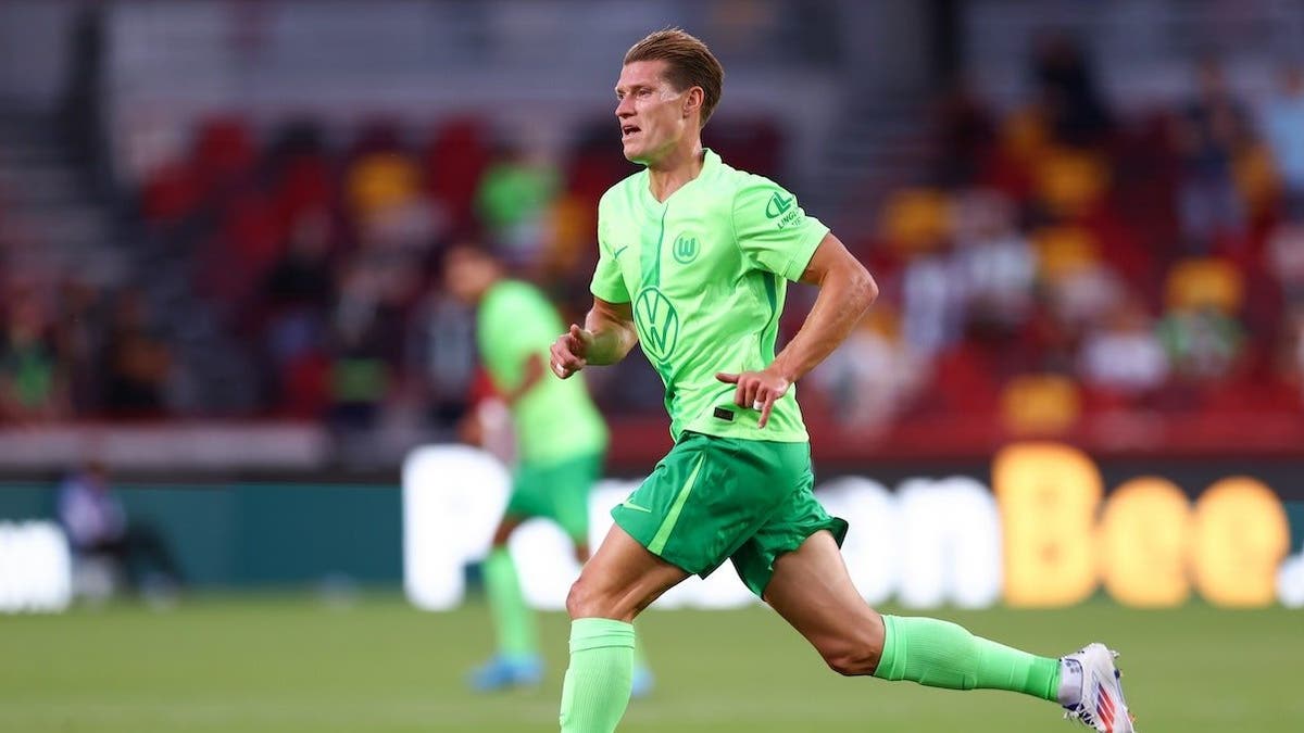 Wolfsburg's Kevin Behrens during the Pre-Season Friendly against Brentford